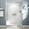 Passage 32 in. W X 72 in. H Four Piece Glue up Acrylic Alcove Shower Wall Set in White Subway Tile