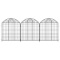 Rockdale 43.8 in. Black Steel Fence Panel (3-Pack)