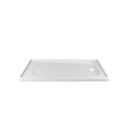 Passage 60 X 32 Alcove Shower Pan Base with Right Drain in White