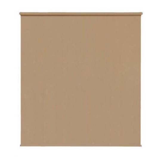Hazelnut Cordless 85% UV Block Fade Resistant Fabric Exterior Roller Shade 96 in. W X 84 in. L