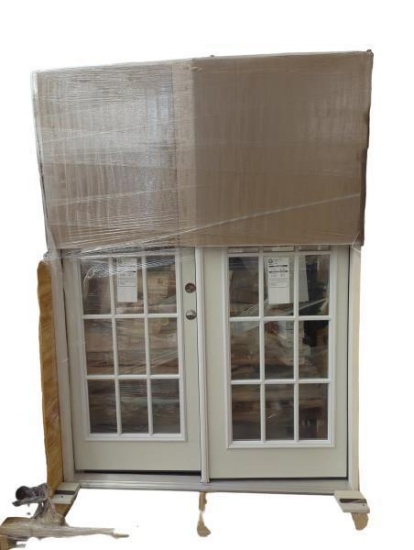 Steves & Sons FRC Steel Double Door with Wood Edge for Entry and Patio Use, Energy Certified