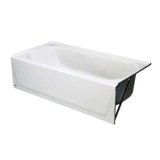 Maui 60 in. X 30 in. Soaking Bathtub with Right Drain in White