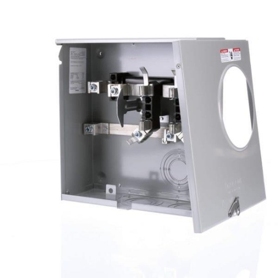 200 Amp 4 Jaw Horn-Bypass Ringless Underground Fed Meter Socket with 7/8 in. Barrel Lock Knockout