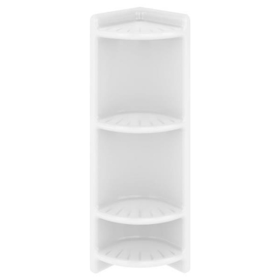 4-Shelf Corner Caddy in Dove White