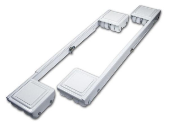 1-1/4 in. (31 Mm) White Fixed Plate Caster with 1200 Lb. Load Rating (2-Pack)