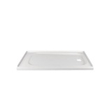 Passage 60 X 32 Alcove Shower Pan Base with Right Drain in White