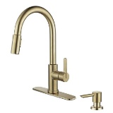Glacier Bay Paulina Single Handle Pull Down Sprayer Kitchen Faucet with TurboSpray, FastMount and