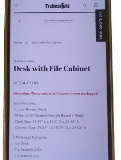 Tribesigns Desk with File Cabinet HOGA-F1749 - Brown and Black E0 Graded Particle Board and Metal