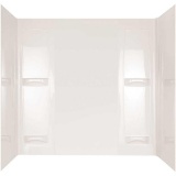 Pro-Series 60 in. W X 57 in. H Five Piece Glue up Tub Surrounds in High Gloss White