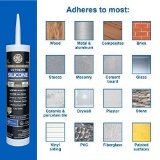 GE Supreme Silicone Window & Door Sealant Pack of 1 Clear 10.1 Fl Oz Cartridge