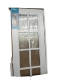 EightDoors White Wooden Interior Door with Clear Glass Panes