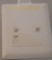 14K GOLD CLEAR GLASS STUD EARRINGS ALL ITEMS ARE SOLD AS IS, WHERE IS, WITH NO GUARANTEE OR