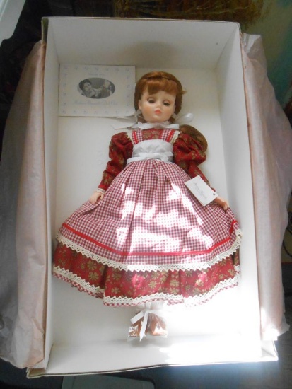 MADAAM ALEXANDER DOLL IN BOX NAMED JO WITH CERTIFICATE ALL ITEMS ARE SOLD AS IS, WHERE IS, WITH NO