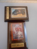 A LOT OF 2 RUSTY WALLACE PLAQUES ALL ITEMS ARE SOLD AS IS, WHERE IS, WITH NO GUARANTEE OR WARRANTY.
