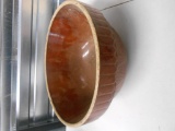 LARGE BROWN USA BOWL ALL ITEMS ARE SOLD AS IS, WHERE IS, WITH NO GUARANTEE OR WARRANTY. NO REFUNDS