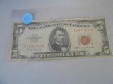 1963 $5 RED LETTER NOTE ALL ITEMS ARE SOLD AS IS, WHERE IS, WITH NO GUARANTEE OR WARRANTY. NO