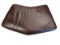Brown Leather Foot Stool Cushion with Red and Pink Accents 37 in x 24 in x 18 in