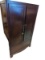 Vintage Cherry Oak Wooden Armoire Wardrobe with Heart-Shaped Lock 35 in x 18 in x 62 in
