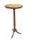 Oak Plant Stand with Scalloped Top and Cork Inlay - 12 in x 12 in x 34 in