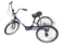 Agee's Sun Traditional 3 Wheel Tricycle in Blue, Silver, and Black with Metal Back Basket