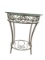 Bombay Company Ornate Metal and Glass Top Console Table - 22 x 17 x 29 in