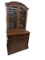National Mt. Airy 2 Drawer File Cabinet With Top Hutch and Glass Doors 31x20x67 Inches