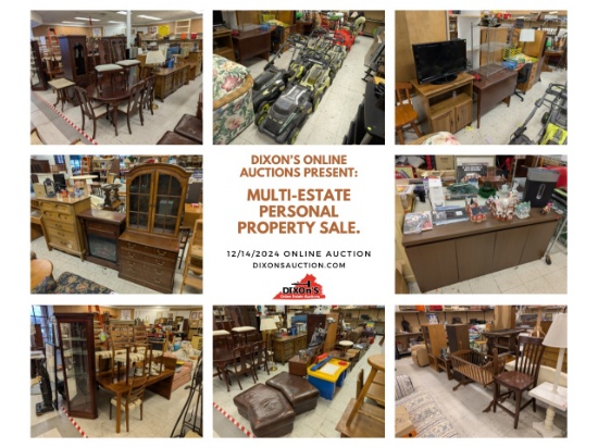 12/14/2024 Multi-Estate Personal Property Sale.