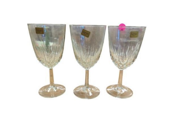 Lot of 3 Luminarc Verrerie D'Arques France Stemmed Glasses 7 Inches Tall