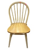 Vintage Retro Ercol Style Blonde Wood Windsor Dinette Chair 17 in x 18 in x 32 in