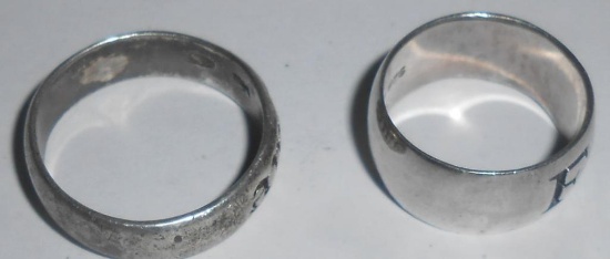 TWO 925 RINGS ALL ITEMS ARE SOLD AS IS, WHERE IS, WITH NO GUARANTEE OR WARRANTY. NO REFUNDS OR