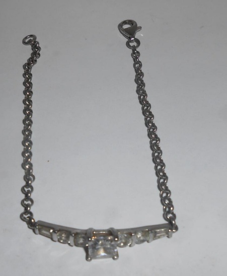 LOVELY 925 BRACELET WITH STONES ALL ITEMS ARE SOLD AS IS, WHERE IS, WITH NO GUARANTEE OR WARRANTY.