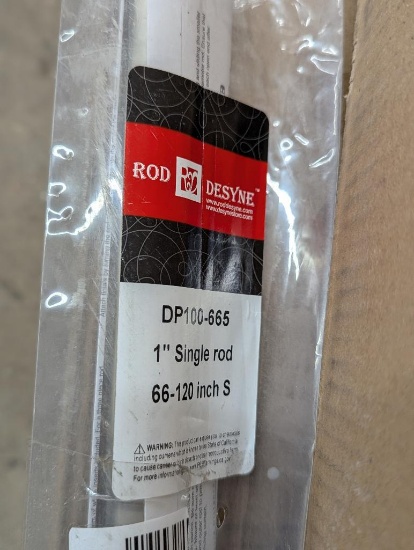 ROD DESYNE STERLING CURTAIN ROD 66-120 INCH SATIN NICKEL.