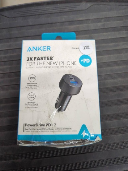 Anker PowerDrive PD+ 2 25W Car Charger  New in Open Box