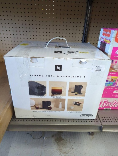 Nespresso Vertuo Pop+ & Aeroccino 3 Coffee Maker Set