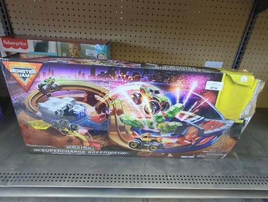 Monster Jam Supercharge Speedway Playset, Opened Box