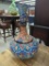 Turkish Handmade Hand Painted Ceramic Vase, 12 Inches Tall