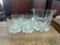 Crystal Ice Bucket with Handle and Four Glasses