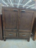 Wooden Storage Cabinet With Two Doors and Two Drawers