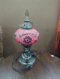 Turkish Mosaic Table Lamp with European Type C Plug