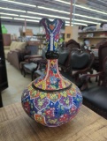 Turkish Handmade Hand-Painted Vase, 12 Inches Tall