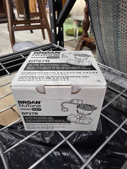 Broan Nutone BP27R Fan Motor and Blower Wheel Replacement