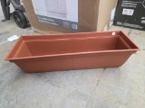 Style Selections Clay Window Box Planter