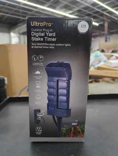 UltraPro Outdoor Plug-in Digital Yard Stake Timer