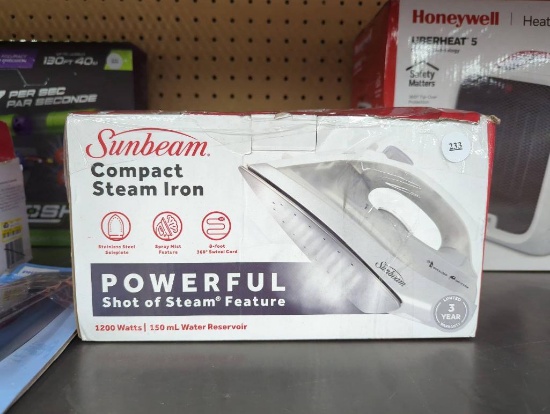 Sunbeam Compact Steam Iron with Shot of Steam Feature