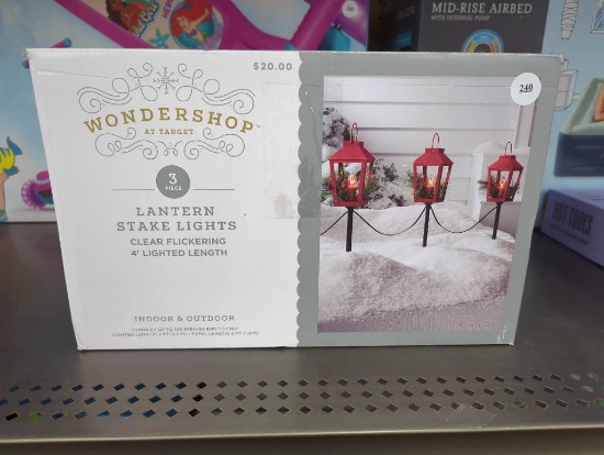 Wondershop Lantern Stake Lights, Set of 3, Open Box