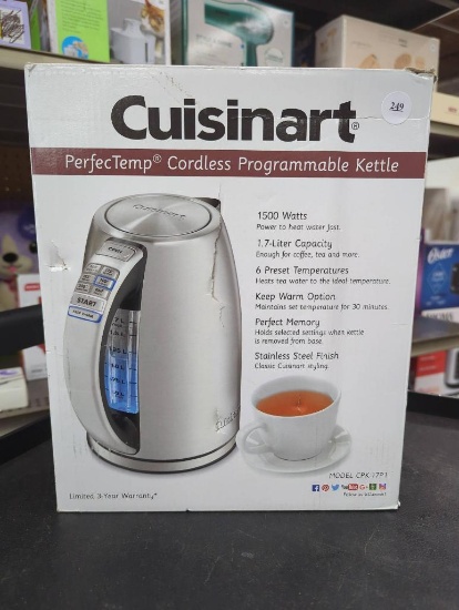 Cuisinart Cordless Programmable Kettle, Model CPK-17P1