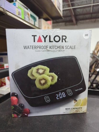 Taylor Waterproof Kitchen Scale with Glass Platform