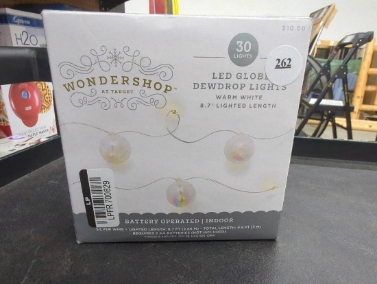 Wondershop LED Globe Dewdrop Lights, Warm White, 30 Count
