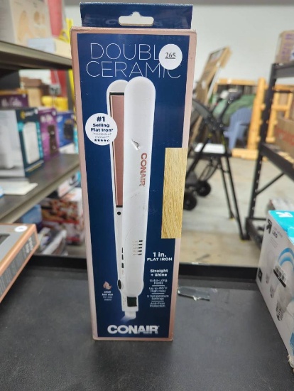 Conair 1-Inch Double Ceramic Flat Iron in Open Box