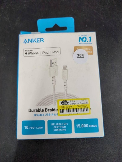 Anker Durable Braided 10-Foot Lightning Cable